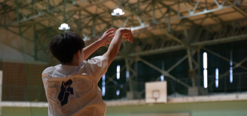 男子バスケットボール部の練習風景