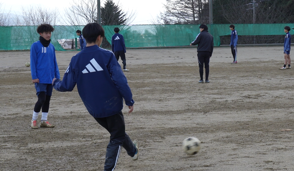 男子サッカー部の練習風景